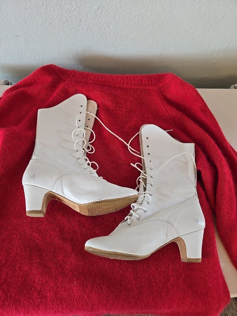 Grishko 7.5 Soft Leather Lace up boots dance, victorian, grunge? cottage vintage